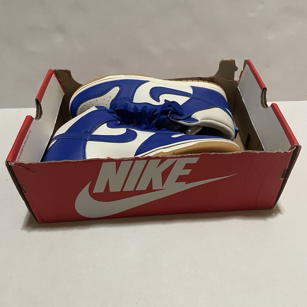 NIKE DUNK HI RETRO SE FV6612-001 PHANTOM/RACER‎ BLUE PALE IVORY MENS SHOE